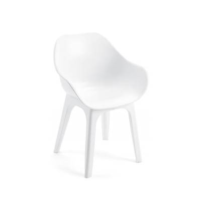 Silla de Resina Ghibli Blanca 81x55x45,5cm Progarden