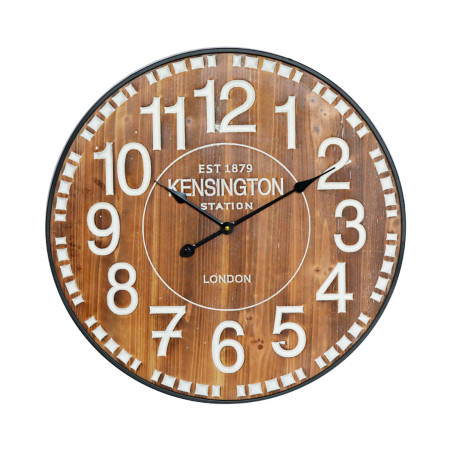 Reloj de Pared Vintage Madera Oscura Ø60cm Thinia Home